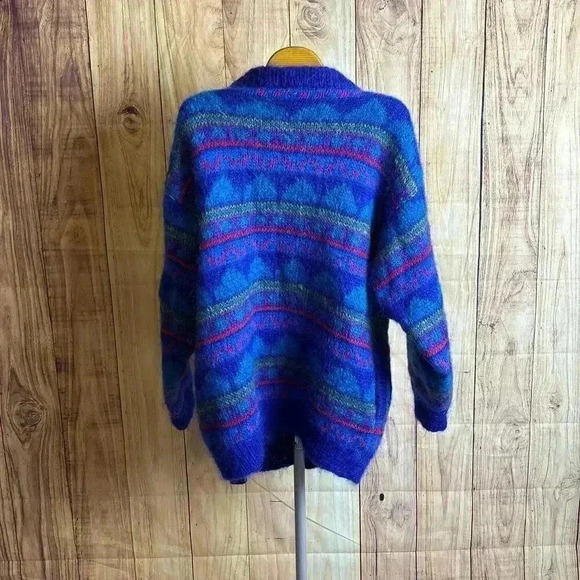 Icelandic Design Mohair and Wool Cardigan Sweater with Pockets Size S/M - Picture 4 of 9